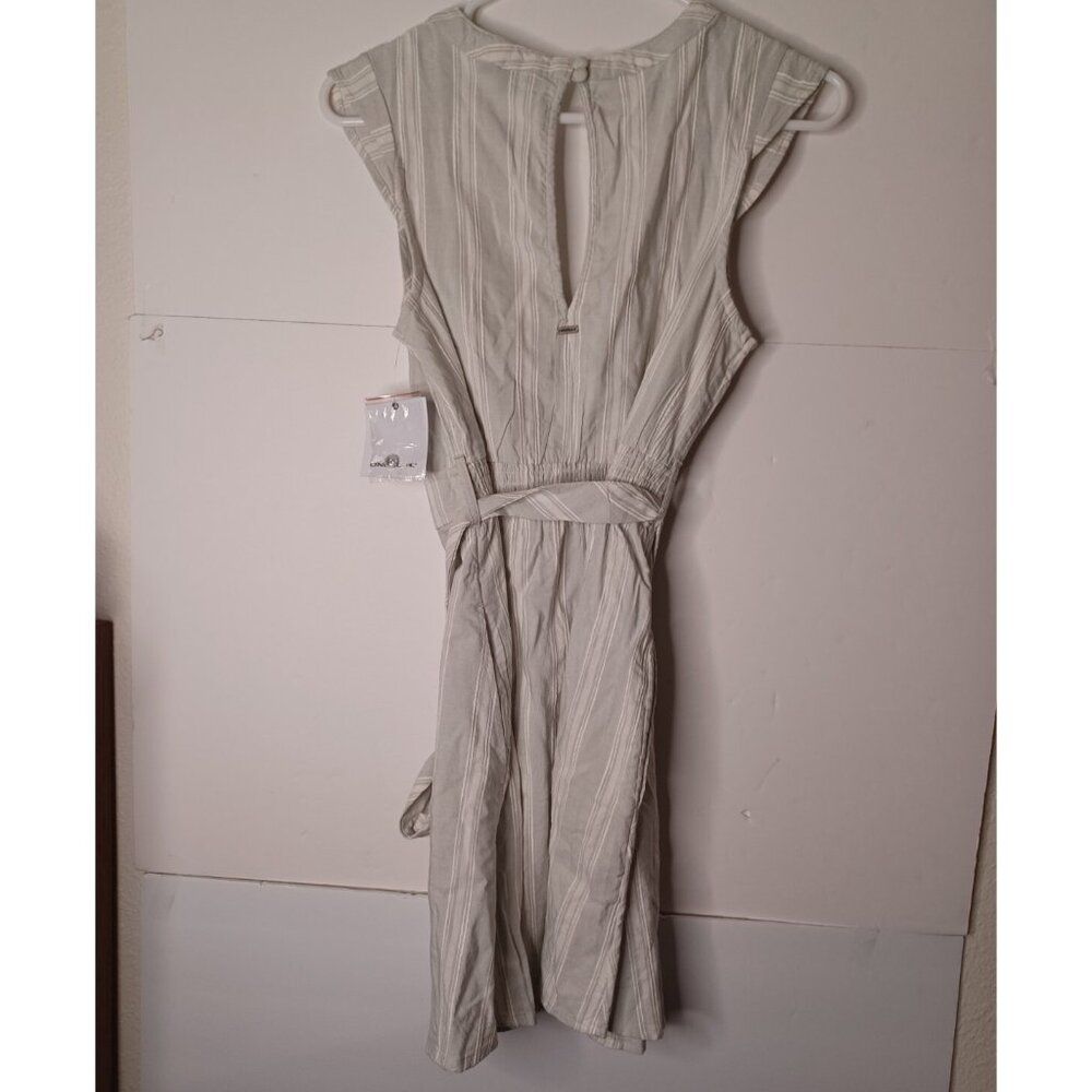 O'Neill Stripped Tank Dress Womens Small V Neck Back Button MSRP $54.00 - Picture 5 of 5